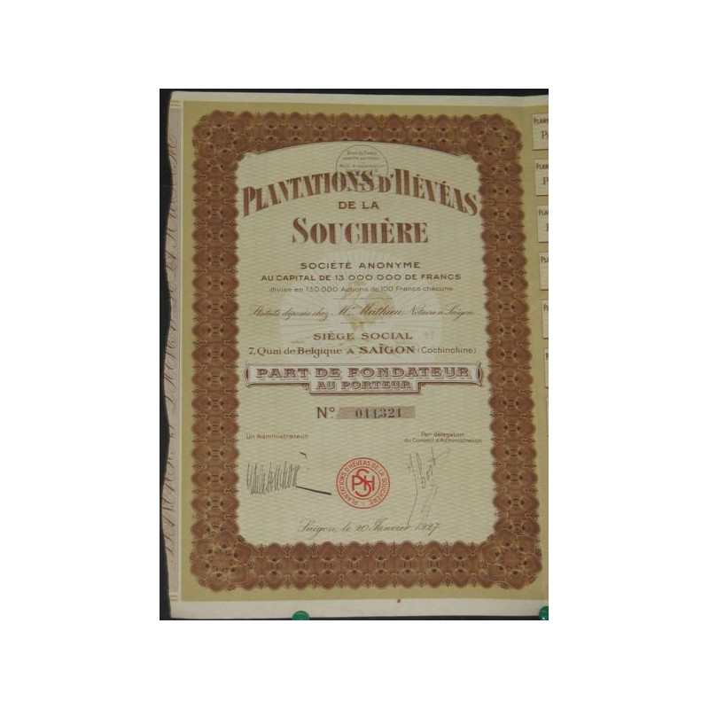 Plantations d'Hévéas de la Souchère (PF)