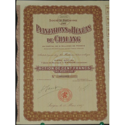 S.A. des Plantations d'Hévéas de Chalang