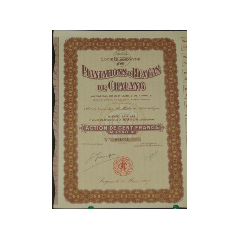 S.A. des Plantations d'Hévéas de Chalang