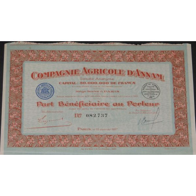 Cie Agricole d'Annam (PB)