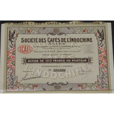 Sté des Cafés de l'Indochine (S.C.A.F.I.) (Act)