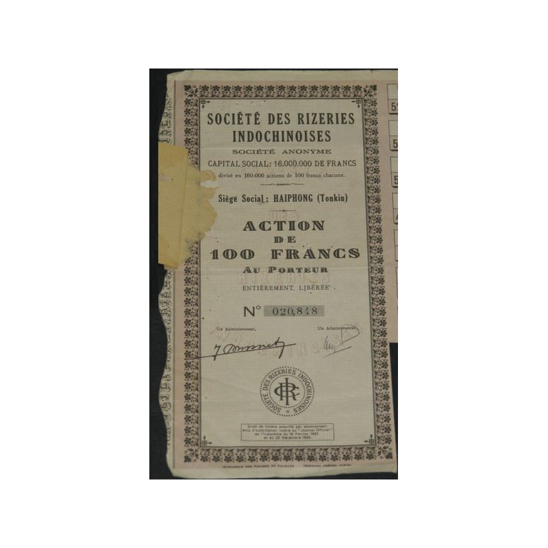 Sté des Rizeries Indochinoises