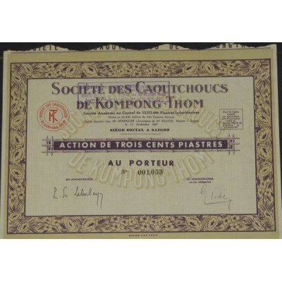 Sté des Caoutchouc de Kompong-Thom
