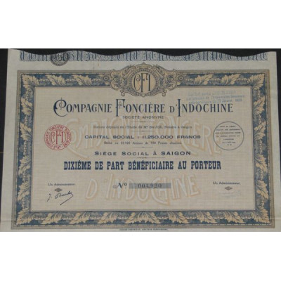 Cie Foncière d'Indochine (10ème de PB)
