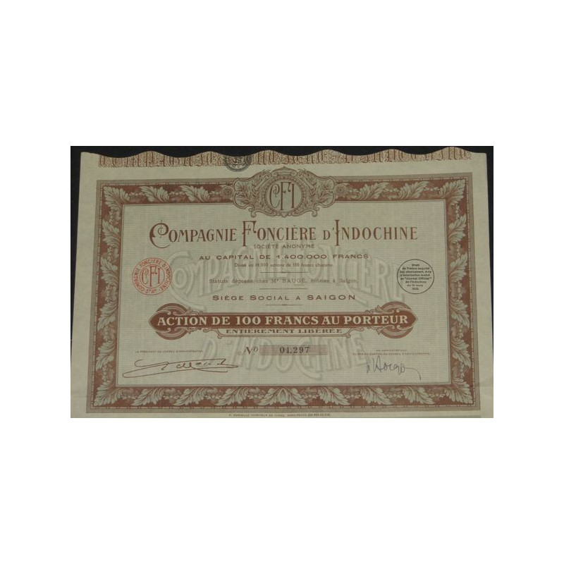 Cie Foncière d'Indochine (Act)