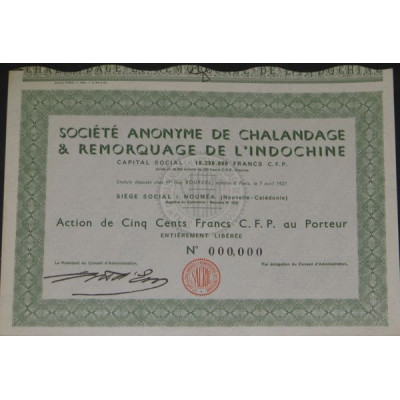 S.A. de Chalandage & Remorquage de l'Indochine (Act 500 F C.F.P.)