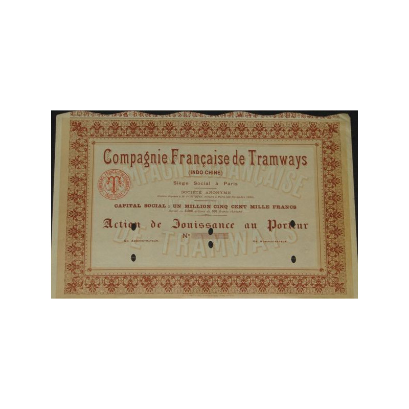 Cie Française de Tramways (Indo-Chine) (Act Jouissance) (Blanquette)