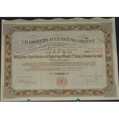 Chargeurs d'Extrême-Orient (Obl Hypot 200 F)