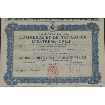 Cie de Commerce et de Navigation d'Extrême-Orient (Act 250 F modèle 1)