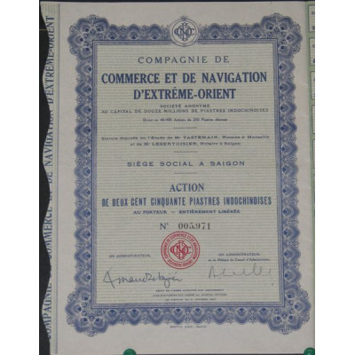 Cie de Commerce et de Navigation d'Extrême-Orient (Act 250 Piastres)