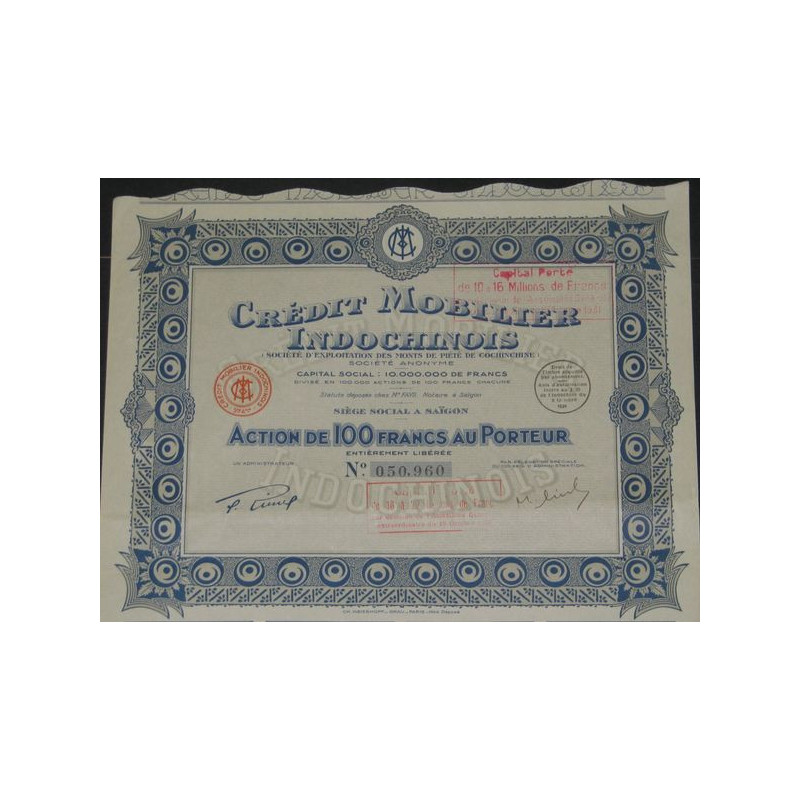Crédit Mobilier Indochinois (Ac)