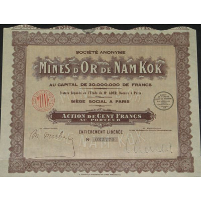 Mines d'Or de Nam Kok (1 Ac)