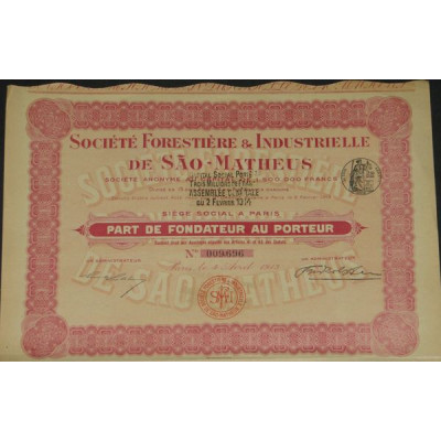 Sté Forestière & Industrielle de São-Matheus