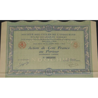 Sté des Cycles de l'indochine Ets Berset