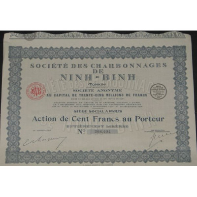 Sté des Charbonnages de Ninh-Binh (Act 100 F)