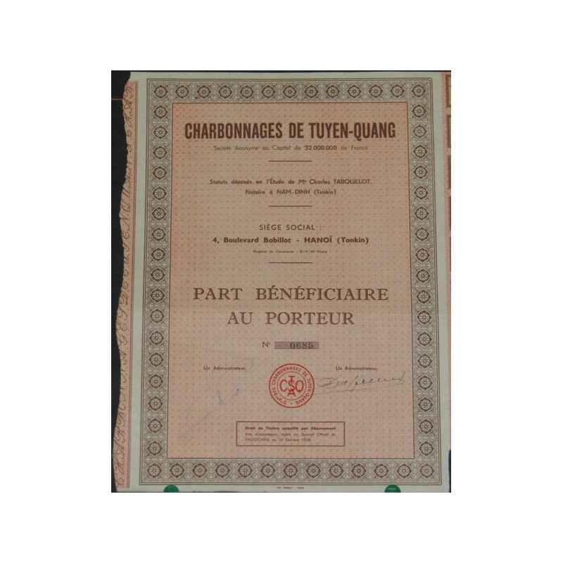 Charbonnages de Tuyên-Quang (PB)