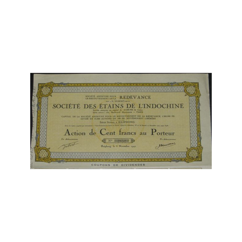 Sté des Etains du Cammon (Redevance)