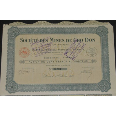 Sté des Mines de Cho Don (Ac)