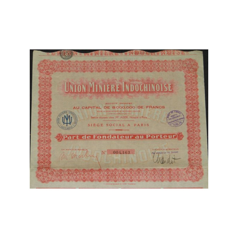 Union Minière Indochinoise (PB)