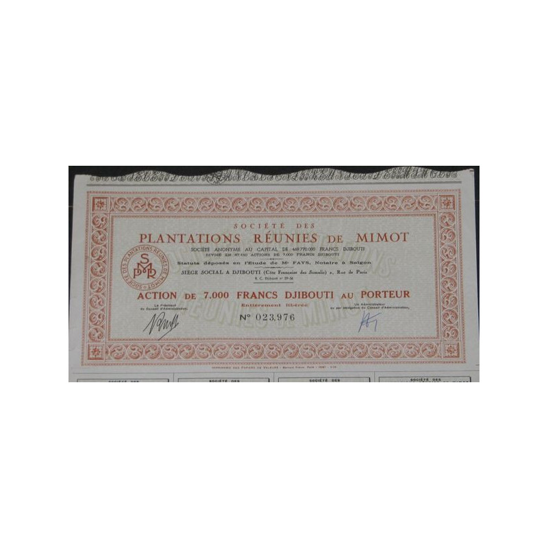 Sté des Plantations Réunies de Mimot