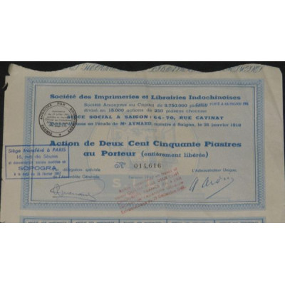 Sté des Imprimeries et Librairies Indochinoises