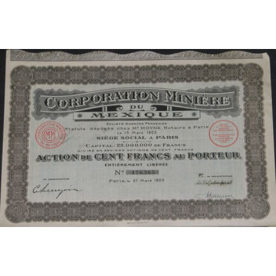 Corporation Minière du Mexique (Act modèle 1)