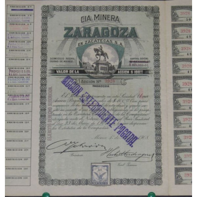 Cia Minera Zaragoza en Zacatecas