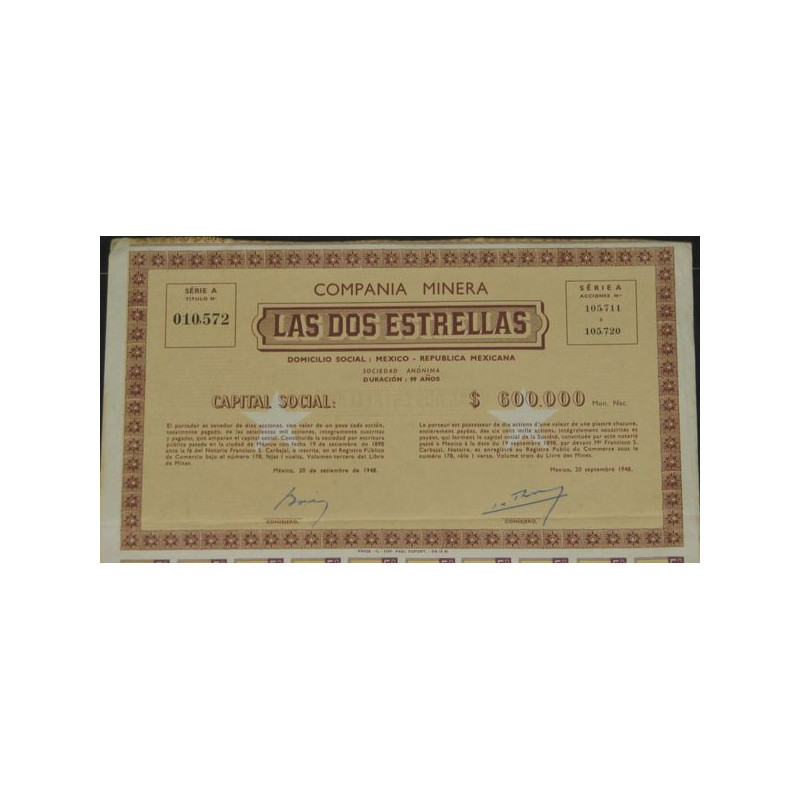 Cia Minera Las Dos Estrallas (marron)