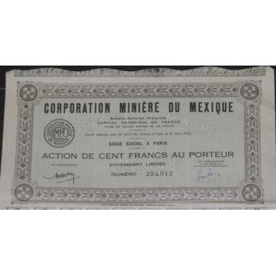 Corporation Minière du Mexique (Act modèle 2)