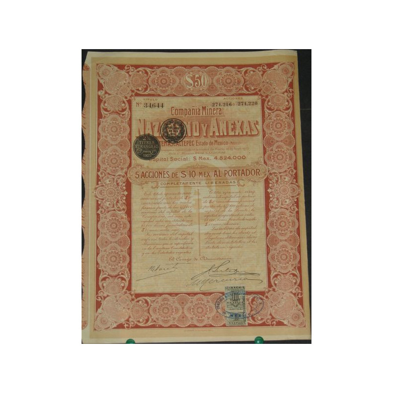 Cia Minera Nazareno y Anexas en Temascaltepec (5 Ac)