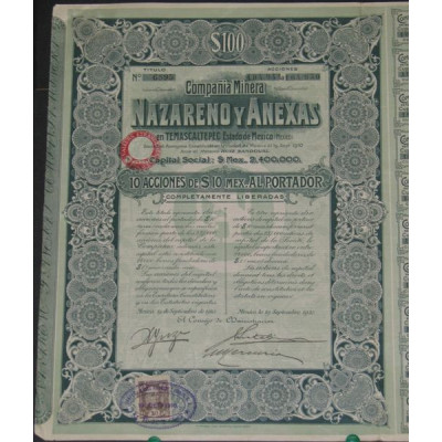 Cia Minera Nazareno y Anexas en Temascaltepec (10 Ac)