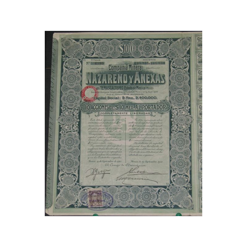Cia Minera Nazareno y Anexas en Temascaltepec (10 Ac)