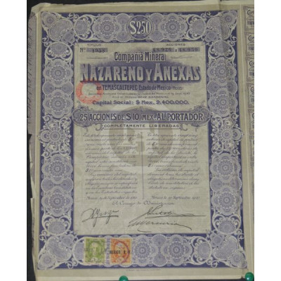Cia Minera Nazareno en Temascaltepec (25 Ac)