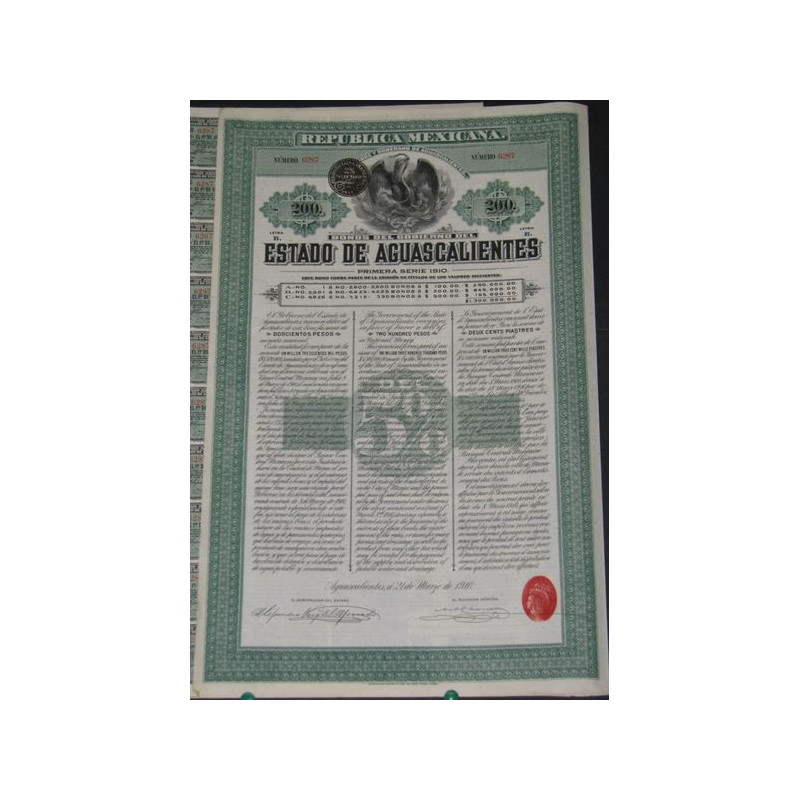 Estado de Aguascalientes (Bon 200 Piastres)