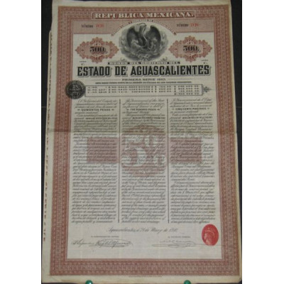 Estado de Aguascalientes (Bon 500 Piastres)