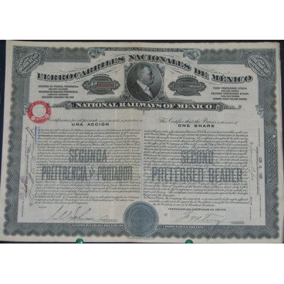 Ferrocarriles Nacionales de Mexico - Chemins de Fer Nationaux du Mexique (1 Ac)