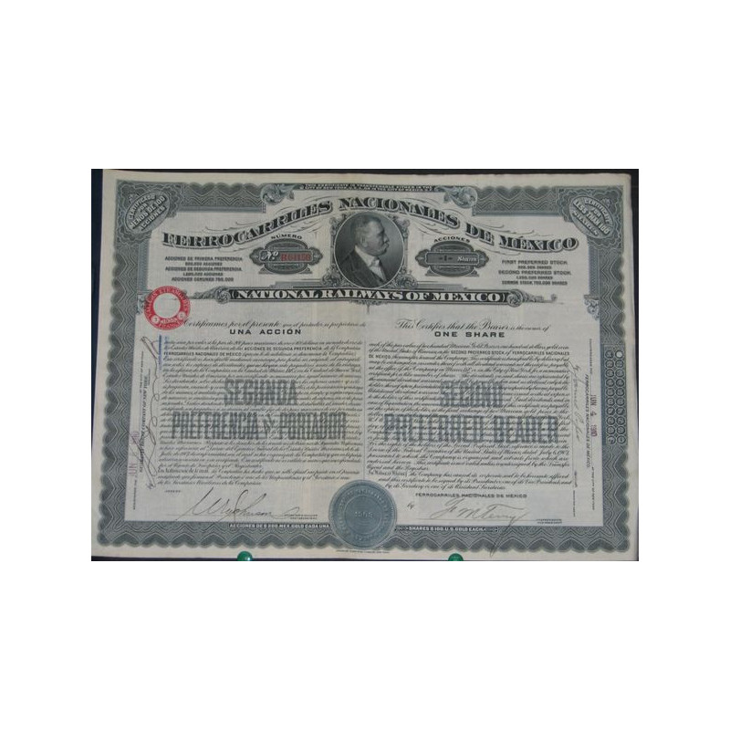 Ferrocarriles Nacionales de Mexico - Chemins de Fer Nationaux du Mexique (1 Ac)
