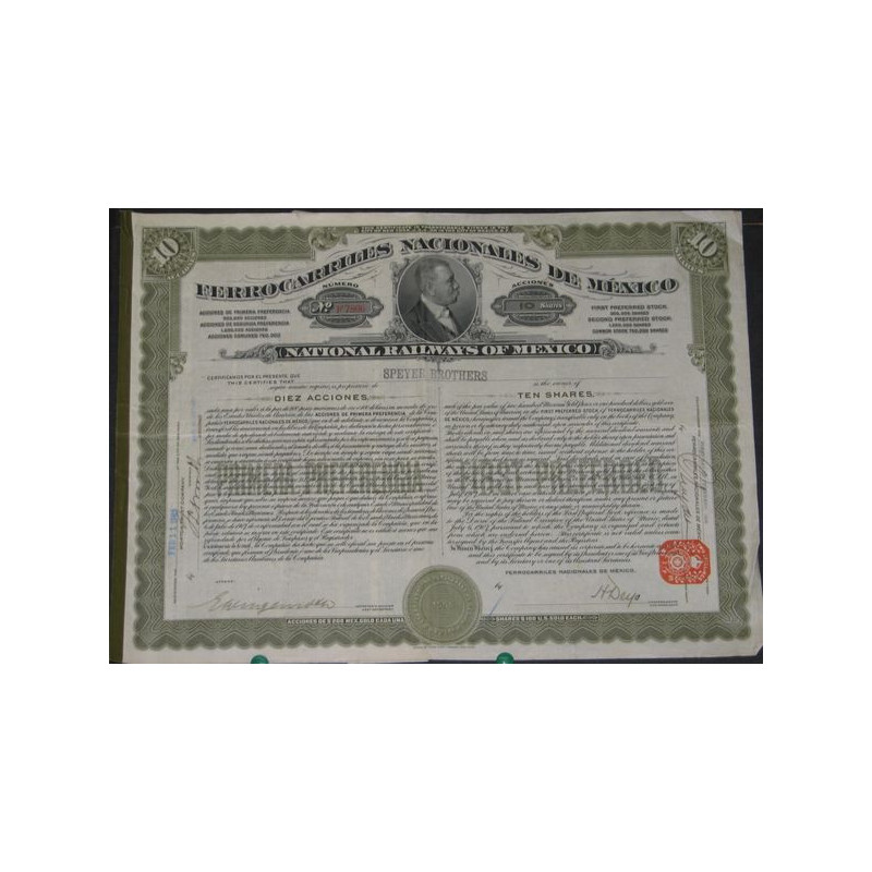 Ferrocarriles Nacionales de Mexico - Chemins de Fer Nationaux du Mexique (10 Act )