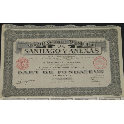 Cie Minière de Santiago y Anexas (PF)