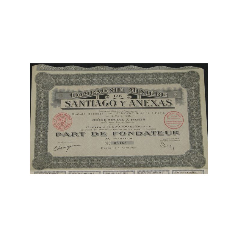 Cie Minière de Santiago y Anexas (PF)