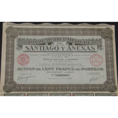 Cie Minière de Santiago y Anexas (Ac)