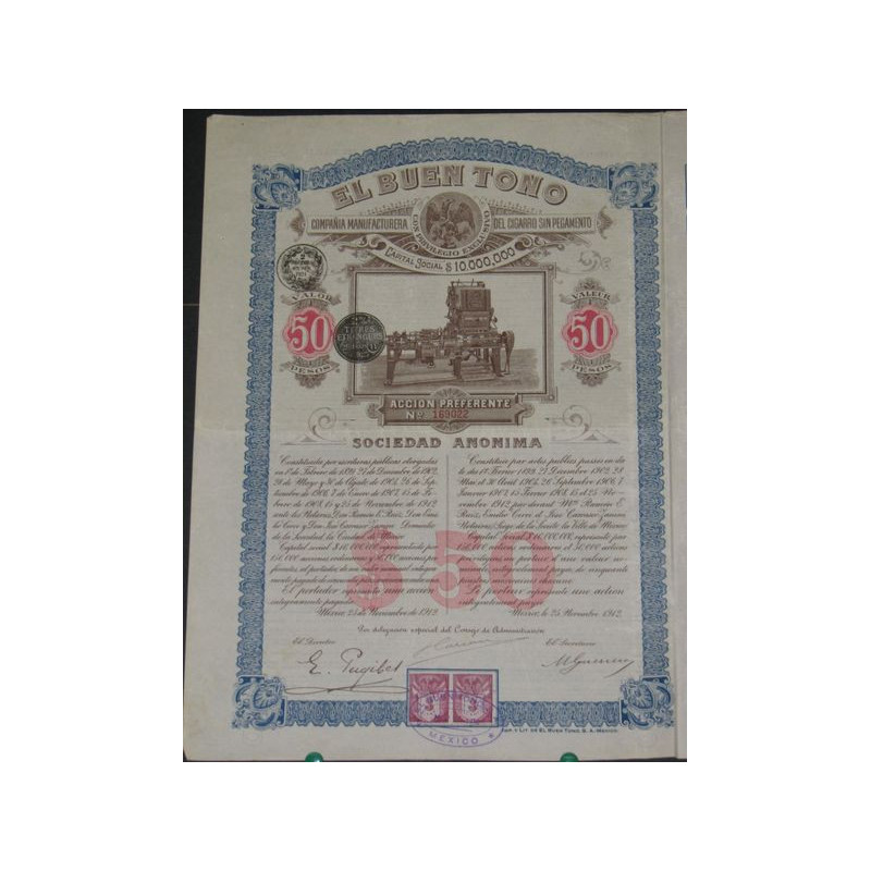 El Buen tono - Cia Manufacturera del Cigarro sin Pegamento
