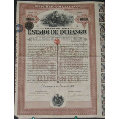 Bonos del Estado de Durango (Bon mil Pesos)