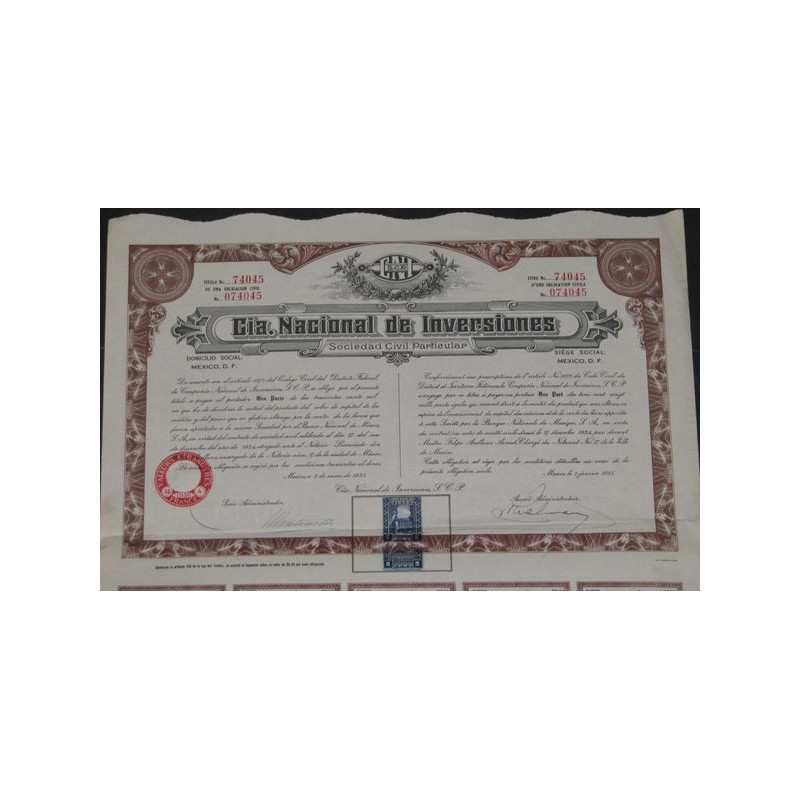 Cia Nacional de Inversiones (1 part)