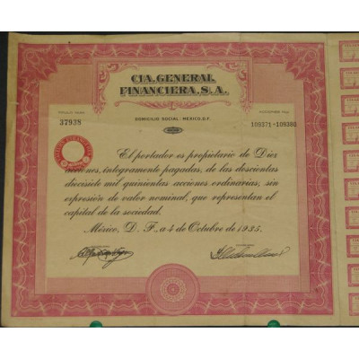 Cia Général Financiera (10 Ac)