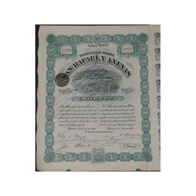 Negociacion Minera de San Rafael y Anexas (1 Act bleue)