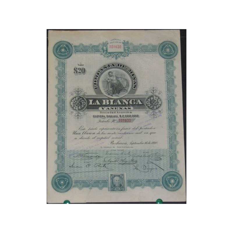 Cia de Minas La Blanca ($ 20)