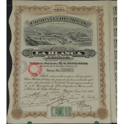 Cia de Minas La Blanca ($ 100)