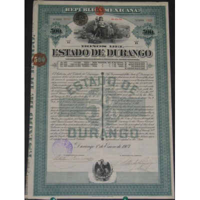 Bonos del Estado de Durango (Bon 500 Pesos)