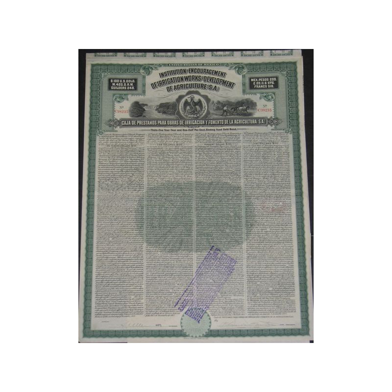 Institution for Encouragement of Irrigation Works and Development of Agriculture